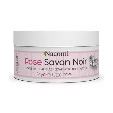 Nacomi -  Nacomi Rose Savon Noir - Różane czarne mydło z wodą różaną